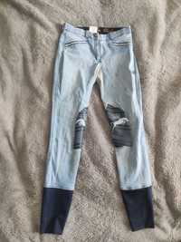 Bryczesy Spooks XS 34 jeansowe lej kolanowy
