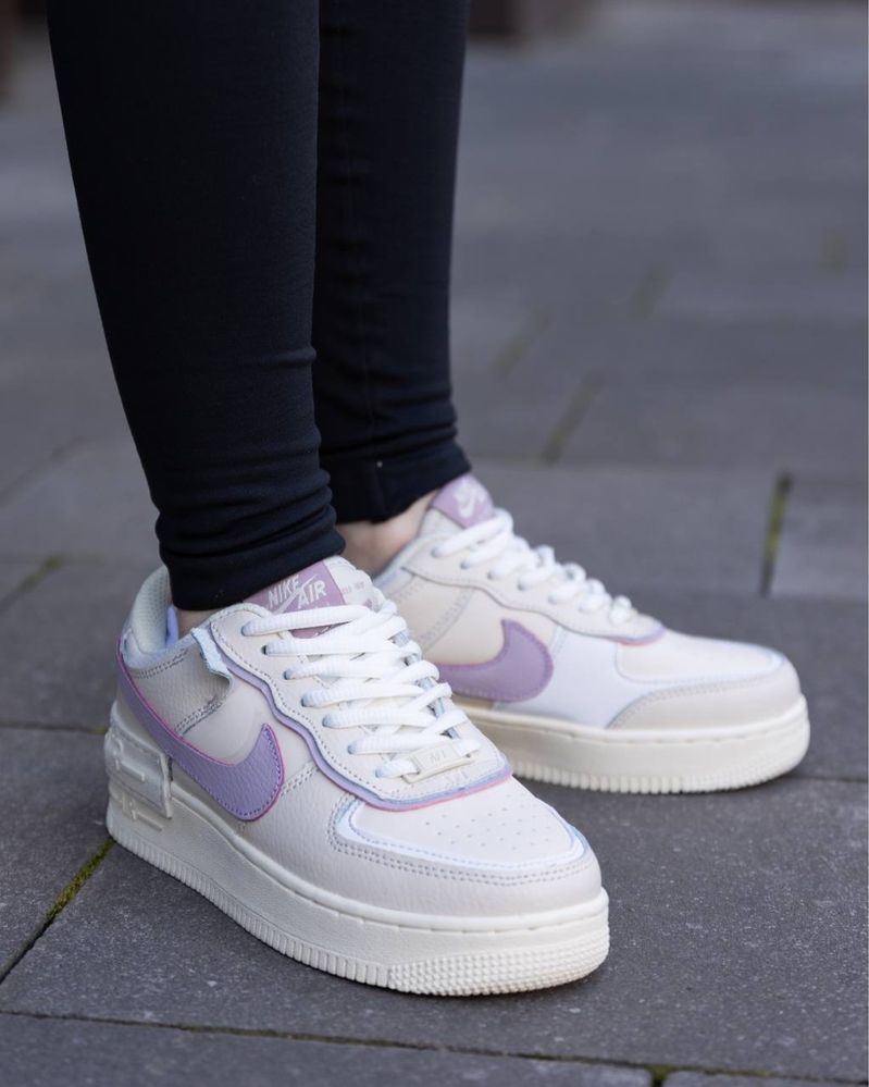 Жіночі кросівки найк аір форс Nike Air Force 1 Shadow White Purple