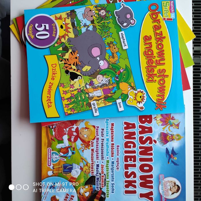 Nowy zestaw Baśniowy angielski z CD, obrazkowy słownik angielski szt 3