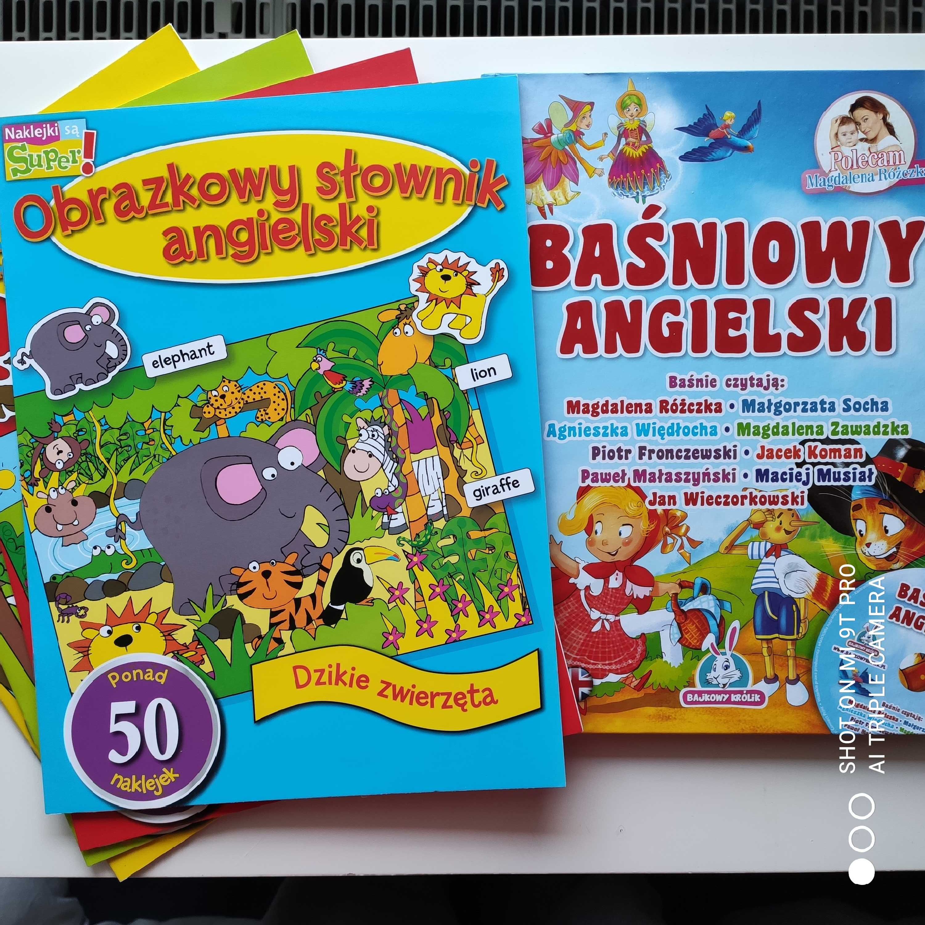 Nowy zestaw Baśniowy angielski z CD, obrazkowy słownik angielski szt 3