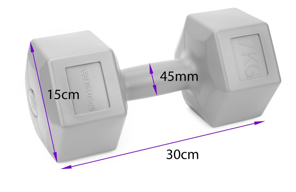 HANTLE 2x7kg hantelki CIĘŻARKI ZESTAW hantle do ćwiczeń 14kg DW