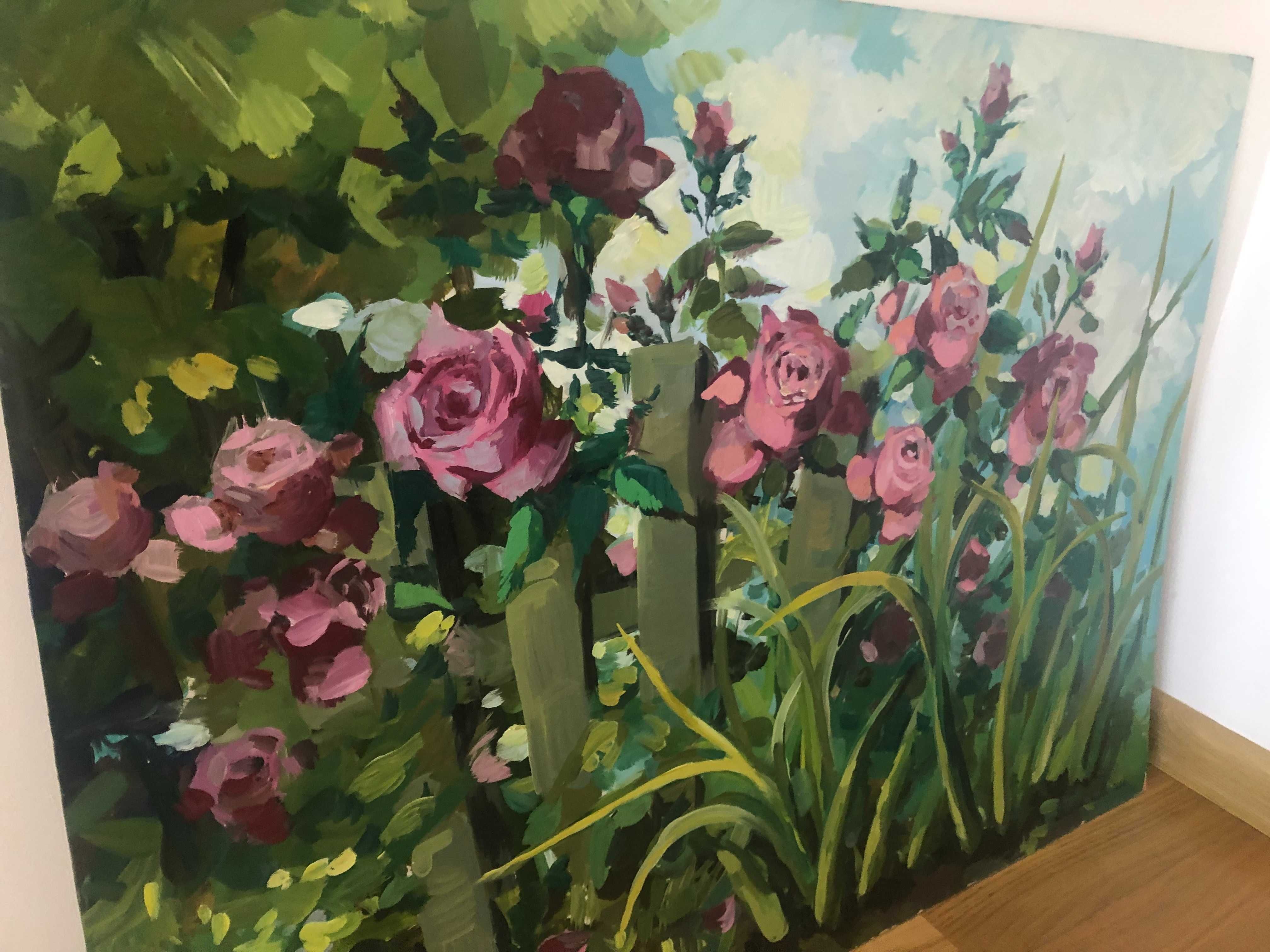 Картина "Троянди у саду". Збір коштів на ЗСУ
