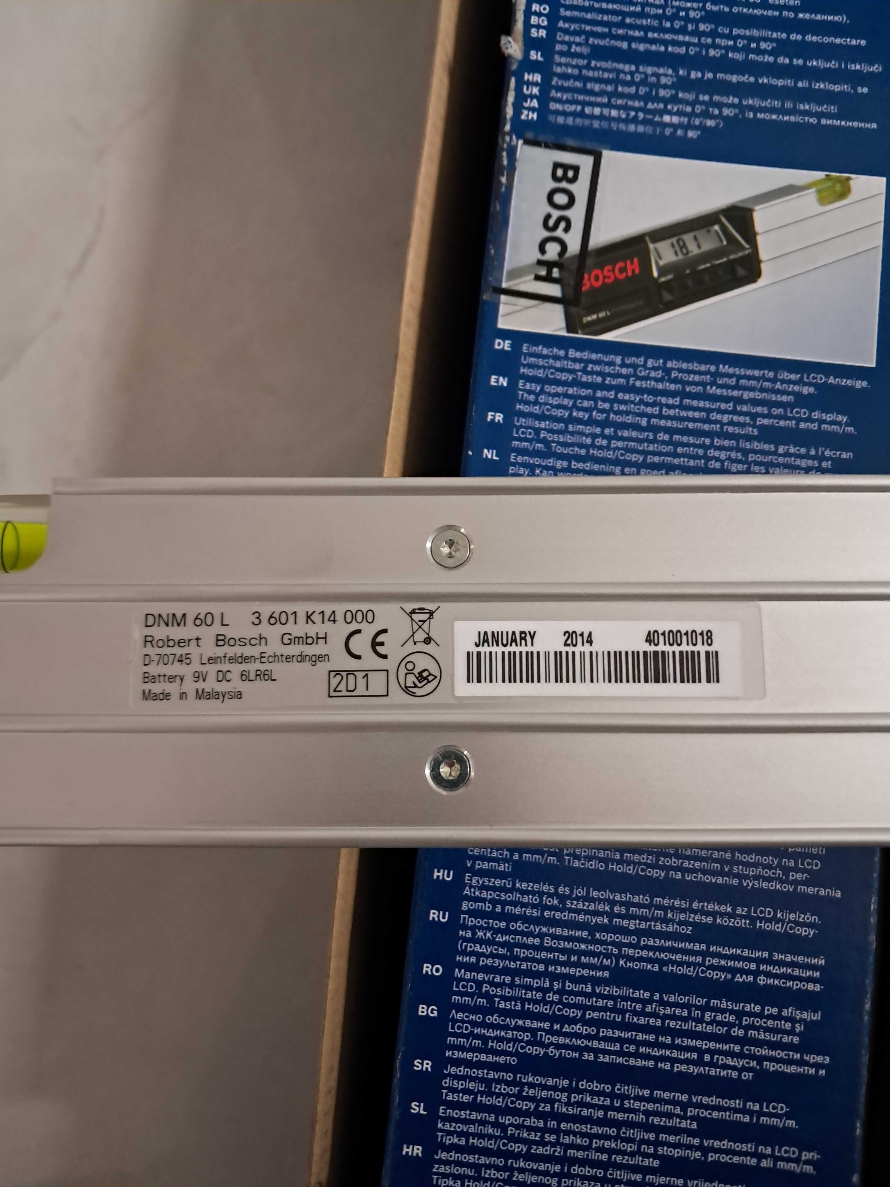 Poziomica cyfrowa Bosch DNM 60 L NOWA