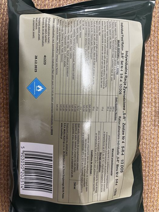 Racja żywnościowa wojskowa