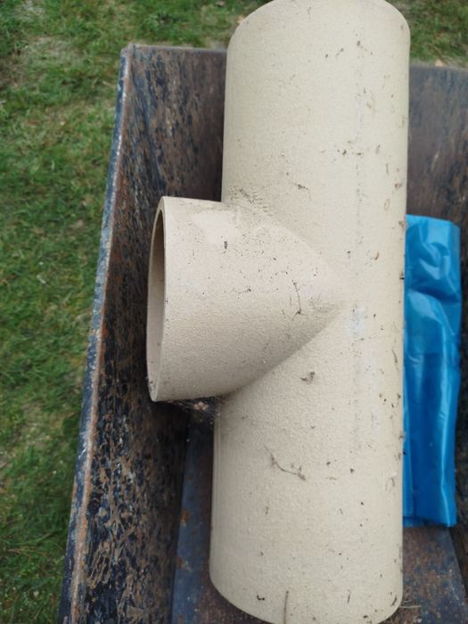 Dwa wkłady ceramiczne i trójnik śr. 20 cm