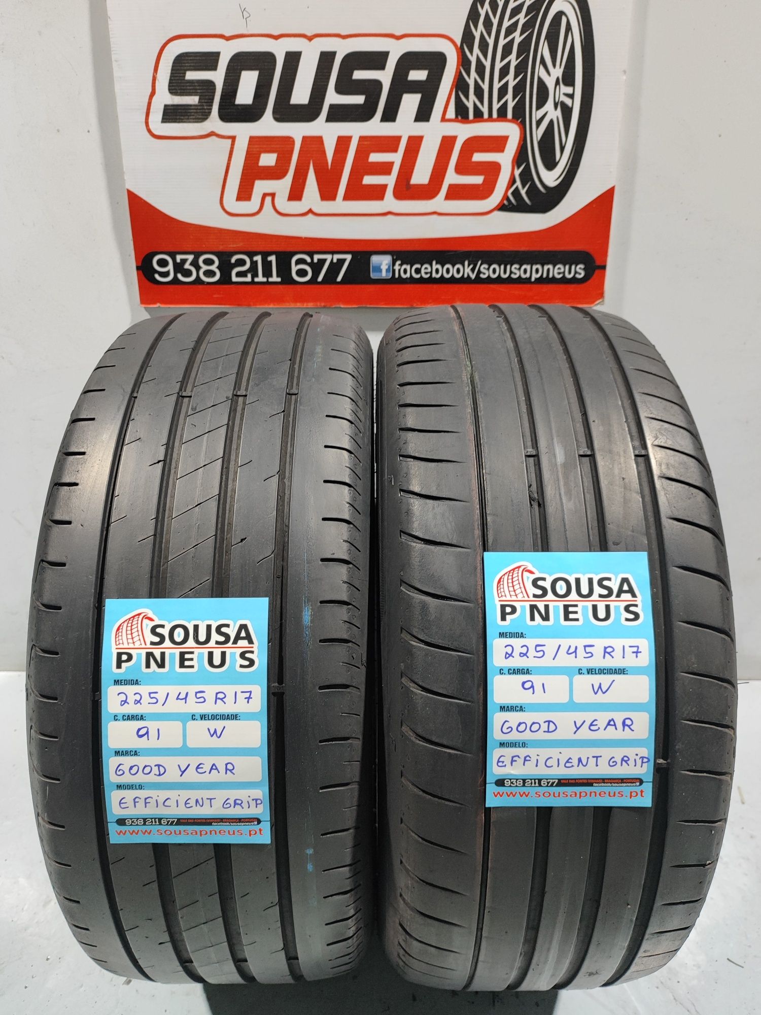 2 pneus semi novos 225-45R17 good year - Oferta dos Portes