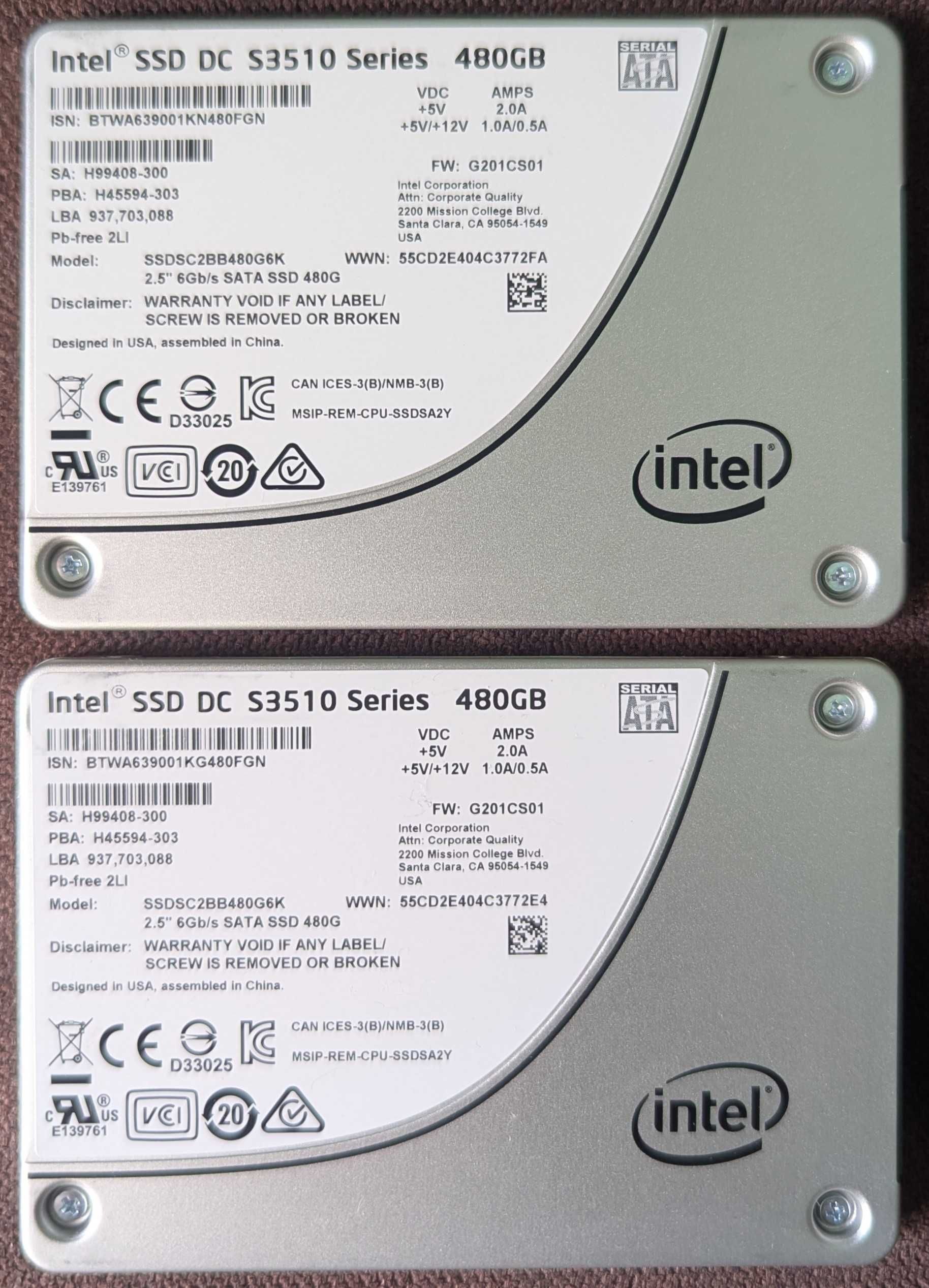 INTEL DC S3710/3510 480-600-800gb MLC Enterprise !