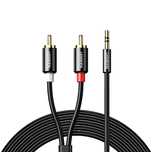 Ugreen kabel przewód audio 3,5 mm mini jack - 2RCA 1,5m czarny (AV116)