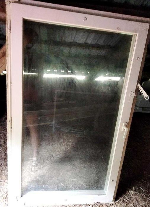 okno 2 szybowe kompletne, wraz z futryną i blokadą, stan bdb