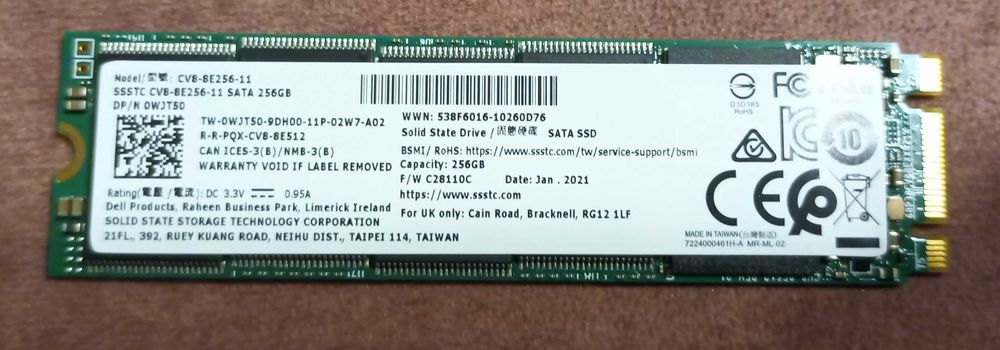 Dysk SSD M2 256GB model CVB-BE256-11 SATA