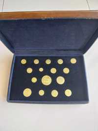 Coleção  moedas em ouro.