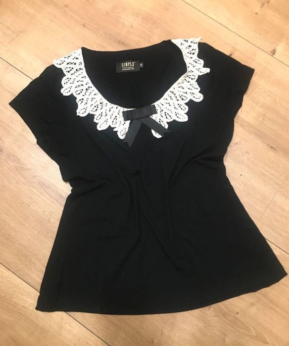 Damska bluzka koszulka z kokardką Simple roz. S