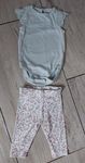 Zestaw Body plus legginsy Kappahl Newbe 62cm 68cm dziewczynka niemowlę