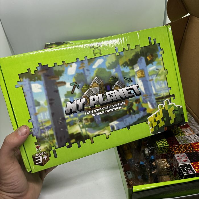 200ШТ +12ШТ героїв Конструктор магнітний майнкрафт minecraft блоки 3д
