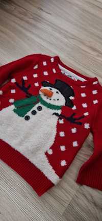 Sweter sweterek świąteczny zimowy r.92 Rebel