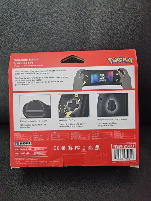 Kontroler Hori Split Pad Pro w edycji Pikachu Black & Gold Nintendo