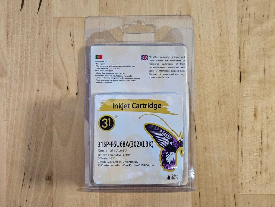 Tinteiro/cartucho EPSON 302XLBK 20ml preto (compatível)