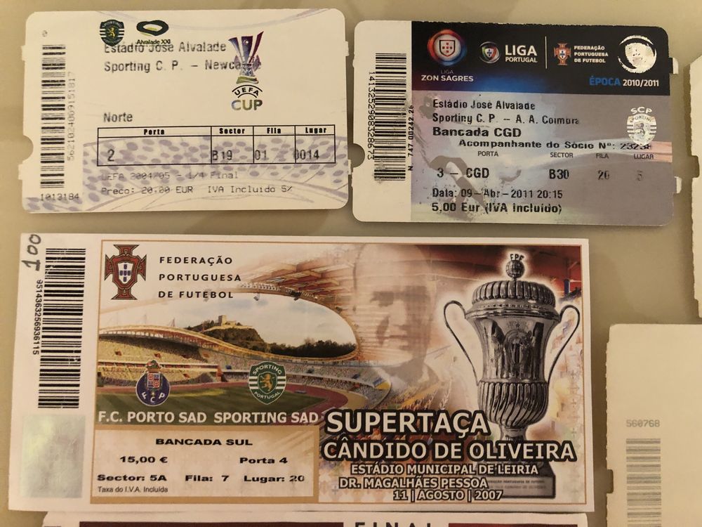 Bilhetes de Futebol