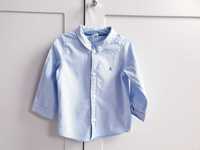 Niebieska koszula chłopięca 74 80 H&M