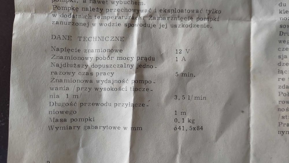 Pompka elektryczna 12 v Niewiadów