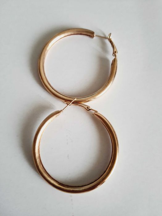 Kolczyki w stylu bold hoops stal nierdzewna 5cm