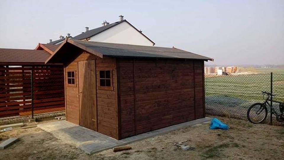 Domek ogrodowy narzędziowy drewutnia