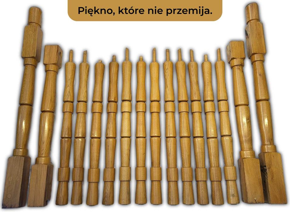 Dębowe tralki i słupki do balustrady - piękno, które nie przemija.