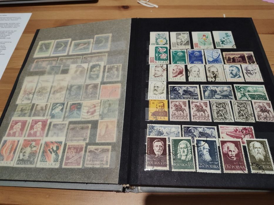 Stare polskie znaczki pocztowe z klaserem