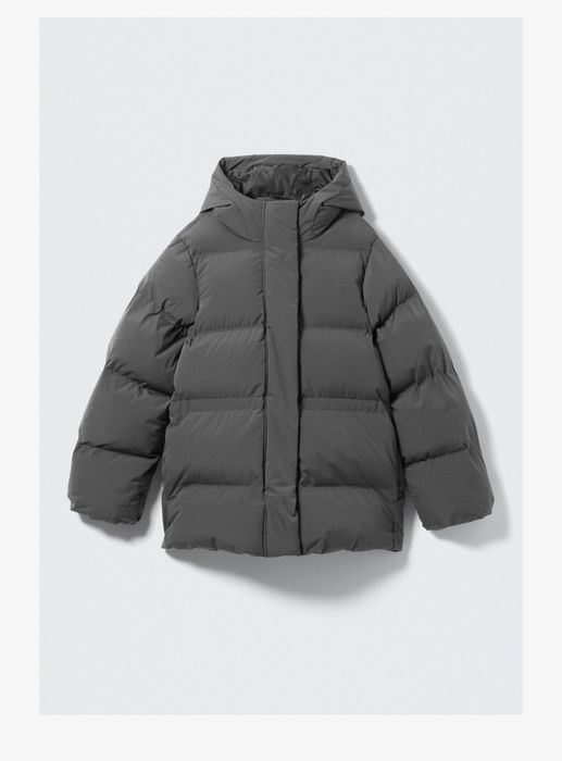 Пуффер вікдей weekday hm теплий сірий