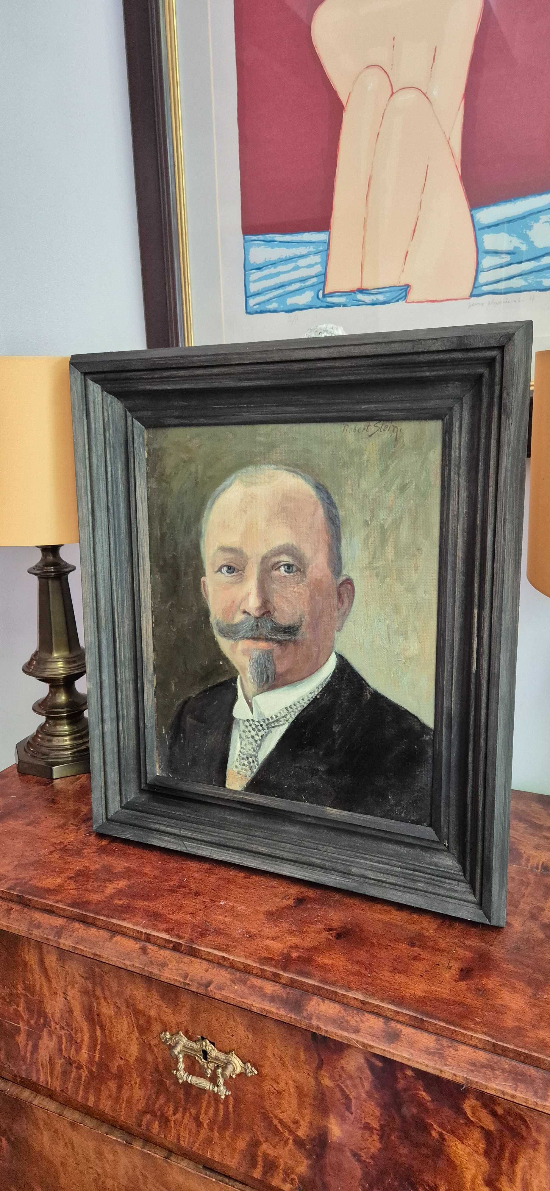 Aukcyjny portret niemieckiego malarza Roberta Steina XIXw koloryzm
