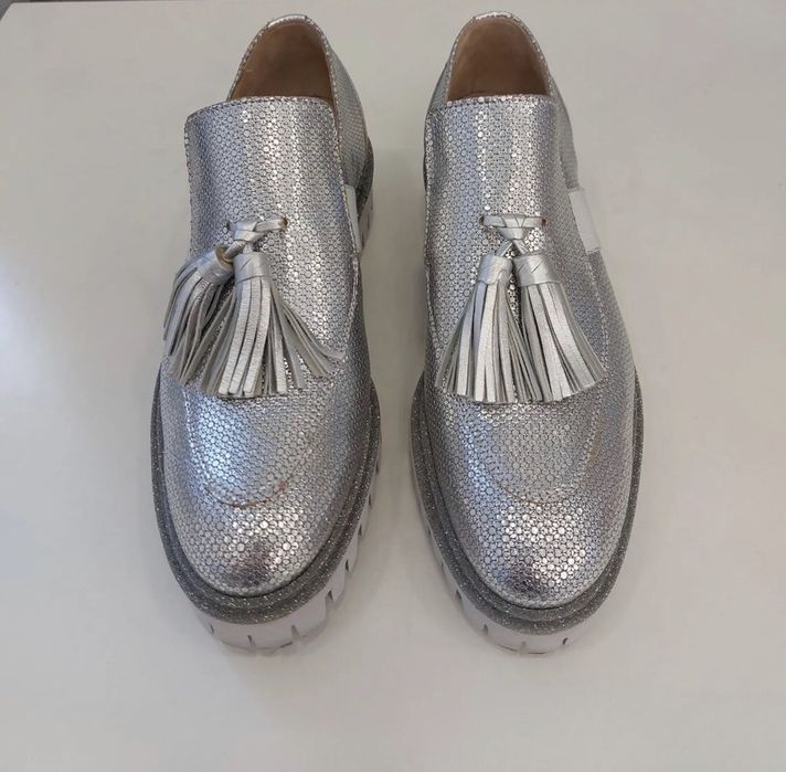 Лоферы с кисточками женские 37 размер Alberto Guardiani ОРИГИНАЛ!