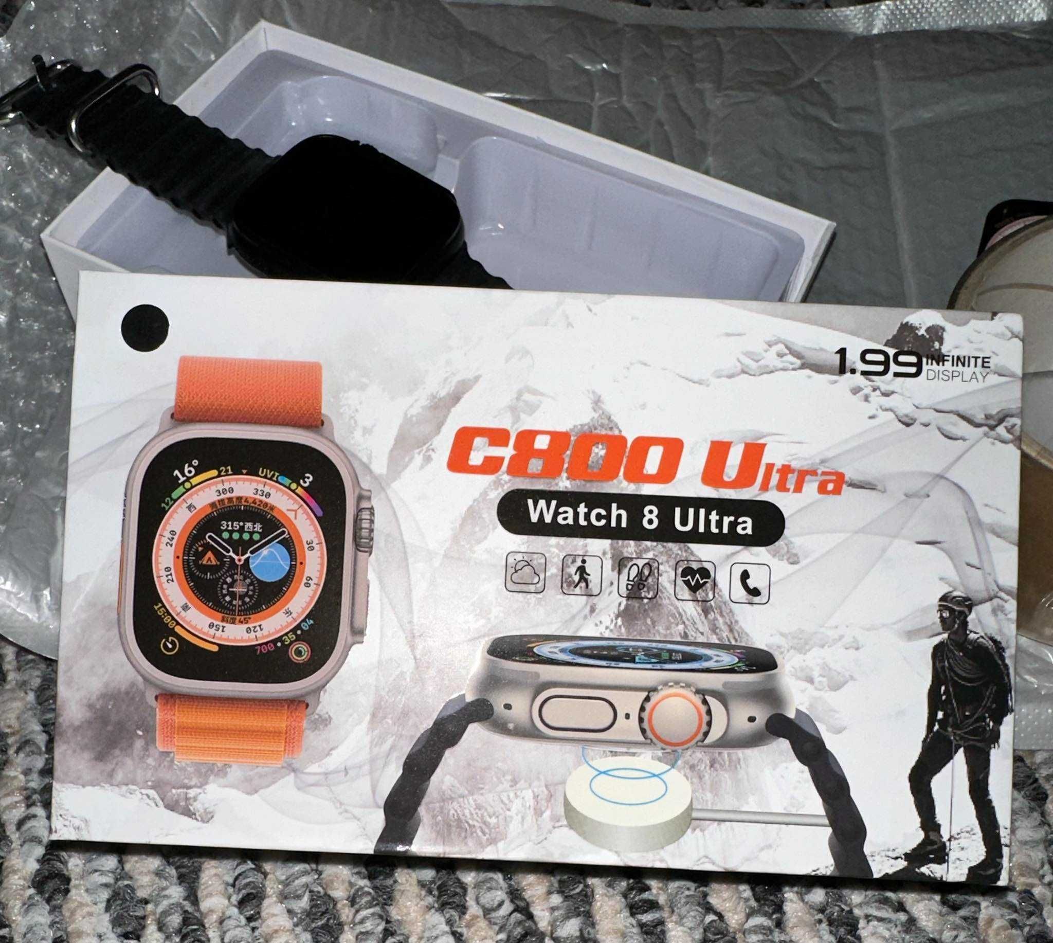 Zegarek smartwatch c800 ultra GPS Wi-FI super prezent