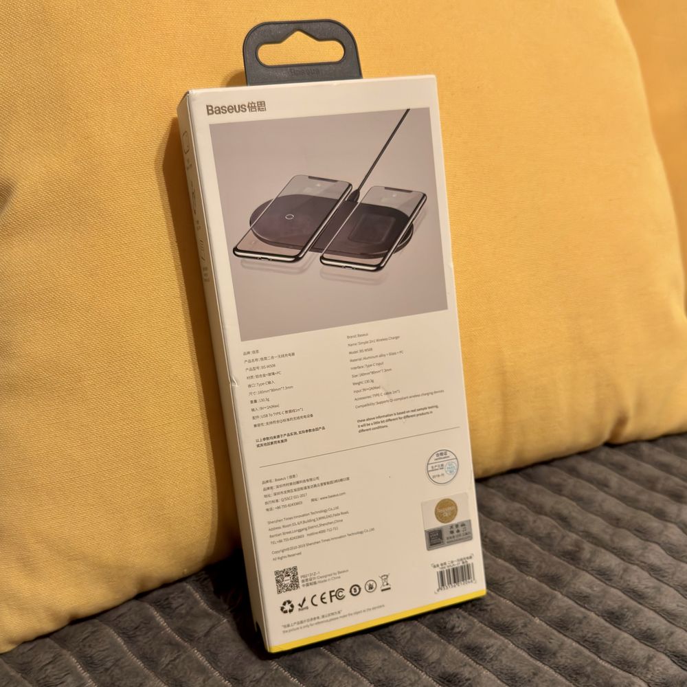 Ładowarka bezprzewodowa Qi BASEUS BS-W508 Simple Pro 2w1