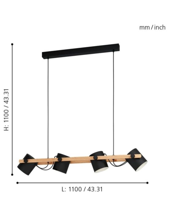 Lampa wisząca EGLO HORNWOOD