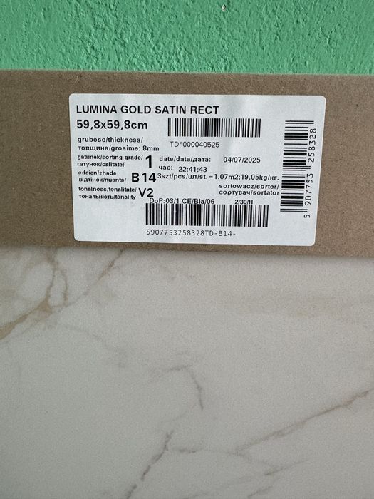 Plytki ścienne biale marmur 4 m 2