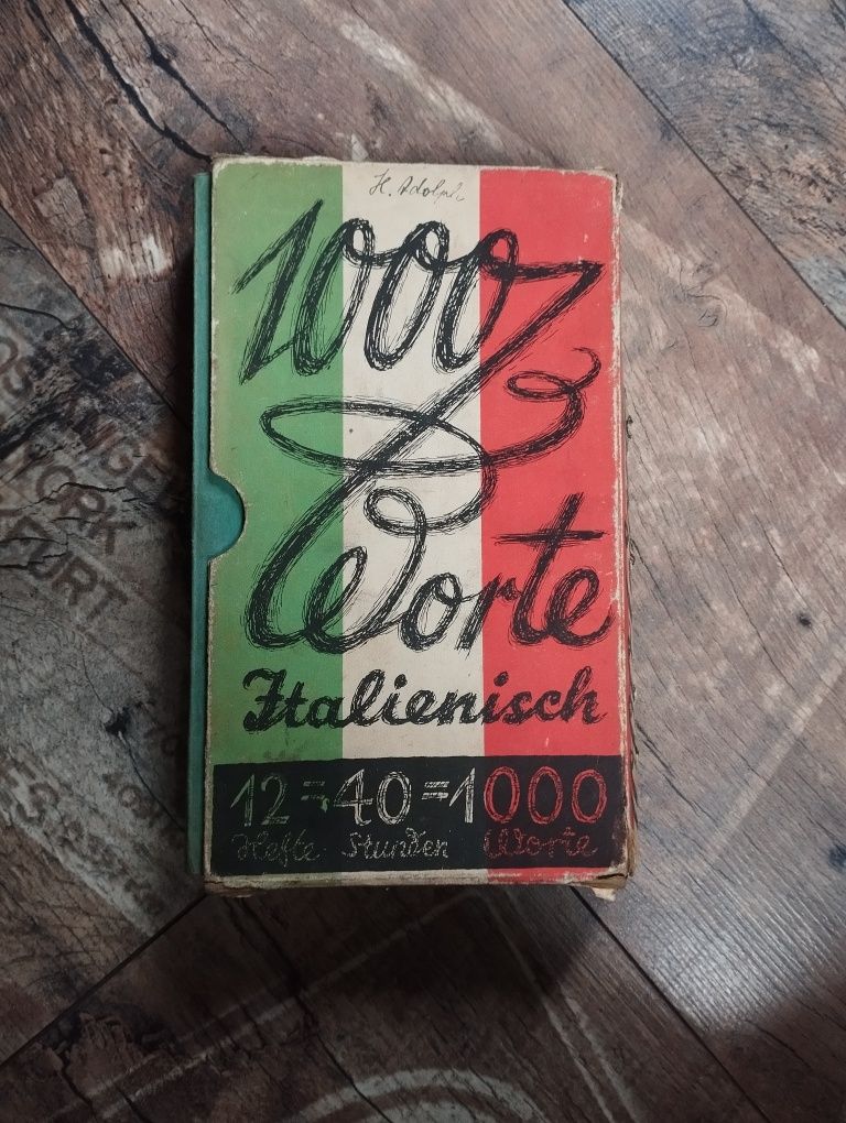 Stare niemieckie książki do nauki włoskiego "1000 Worte Italienisch"