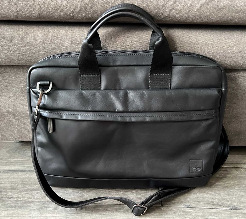 KNOMO London Сумка Чоловіча Шкіряна Чорна Месенджер Портфель Мужской