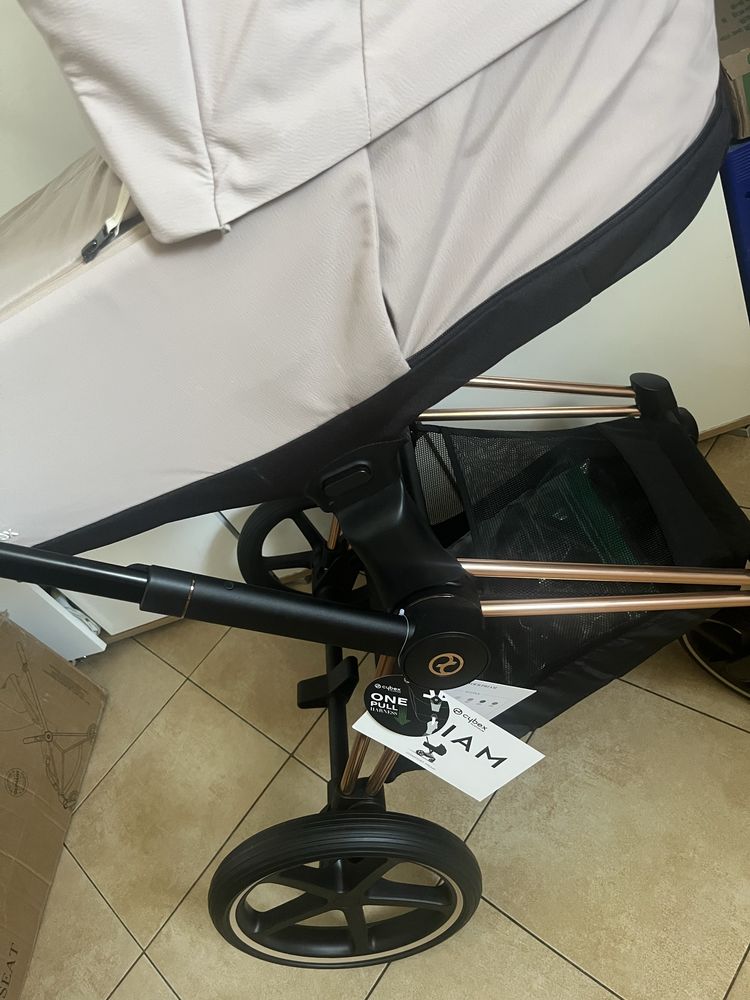 Wózek głęboki cybex priam 4.0 rose gold cozy beige