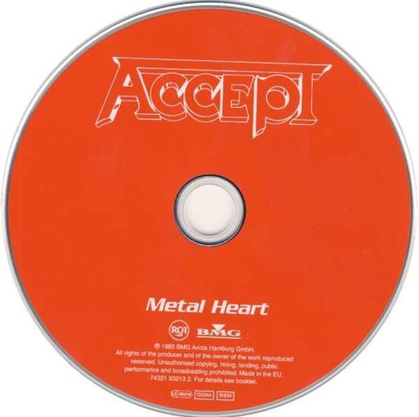 Płyta CD Accept " Metal Heart "1985 RCA 2002