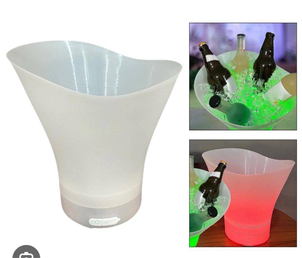 Wiaderko na lód coller pojemnik 7 lit Glosnik podswietlenie RGB