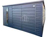 Schowek - domek ogrodowy 3,5x4m + wiata 0,5m brama okno dach SO101