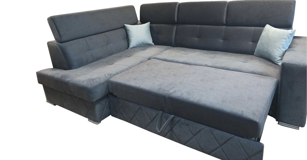 PROMOCJA Narożnik Sofa Rock sprężyna-bonell+pasy-. Na WYMIAR