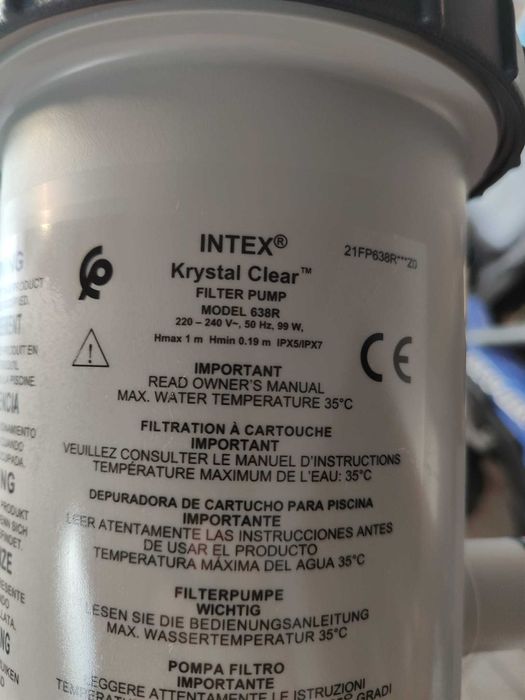 Pompa intex R638R (A28638NP) + 5 filtrów intex typA do pompy