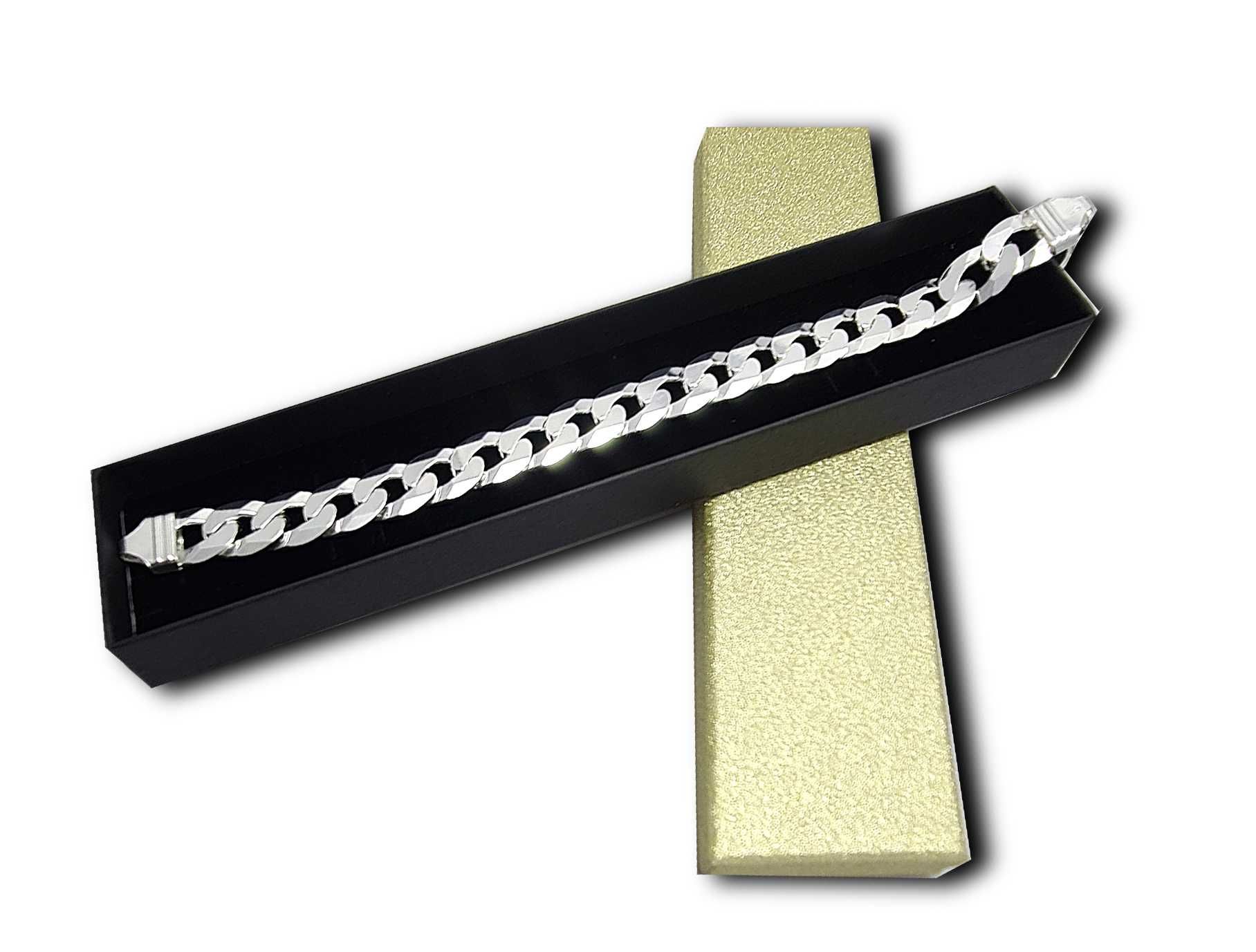 Bransoleta srebrna szer. 13,8 mm długość 22,5 cm PANCERKA