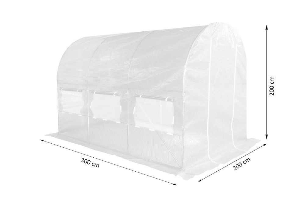 Tunel foliowy 2x3x2m. 6m2.Ogrodniczy Ogrodowy Szklarnia