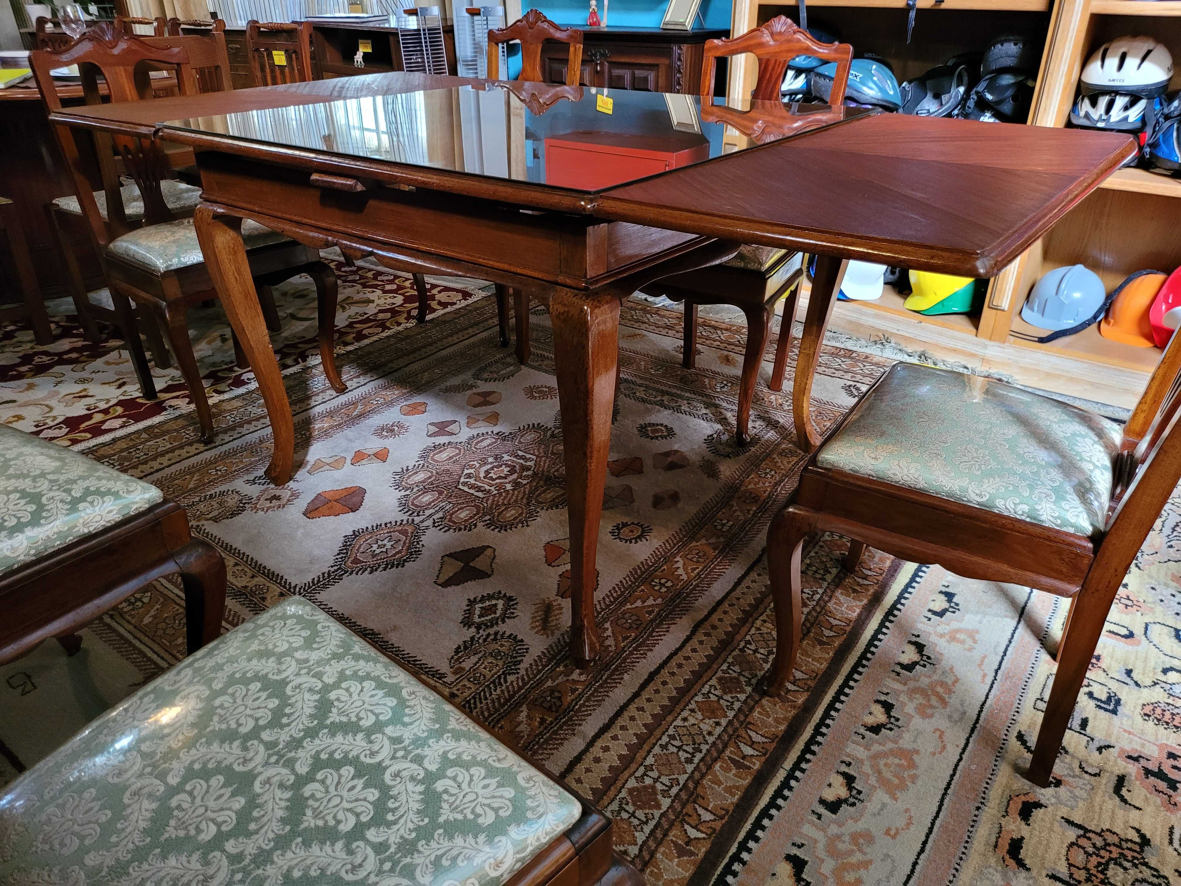 Mesa antiga estilo Queen Anne - Extensível - óptimo estad