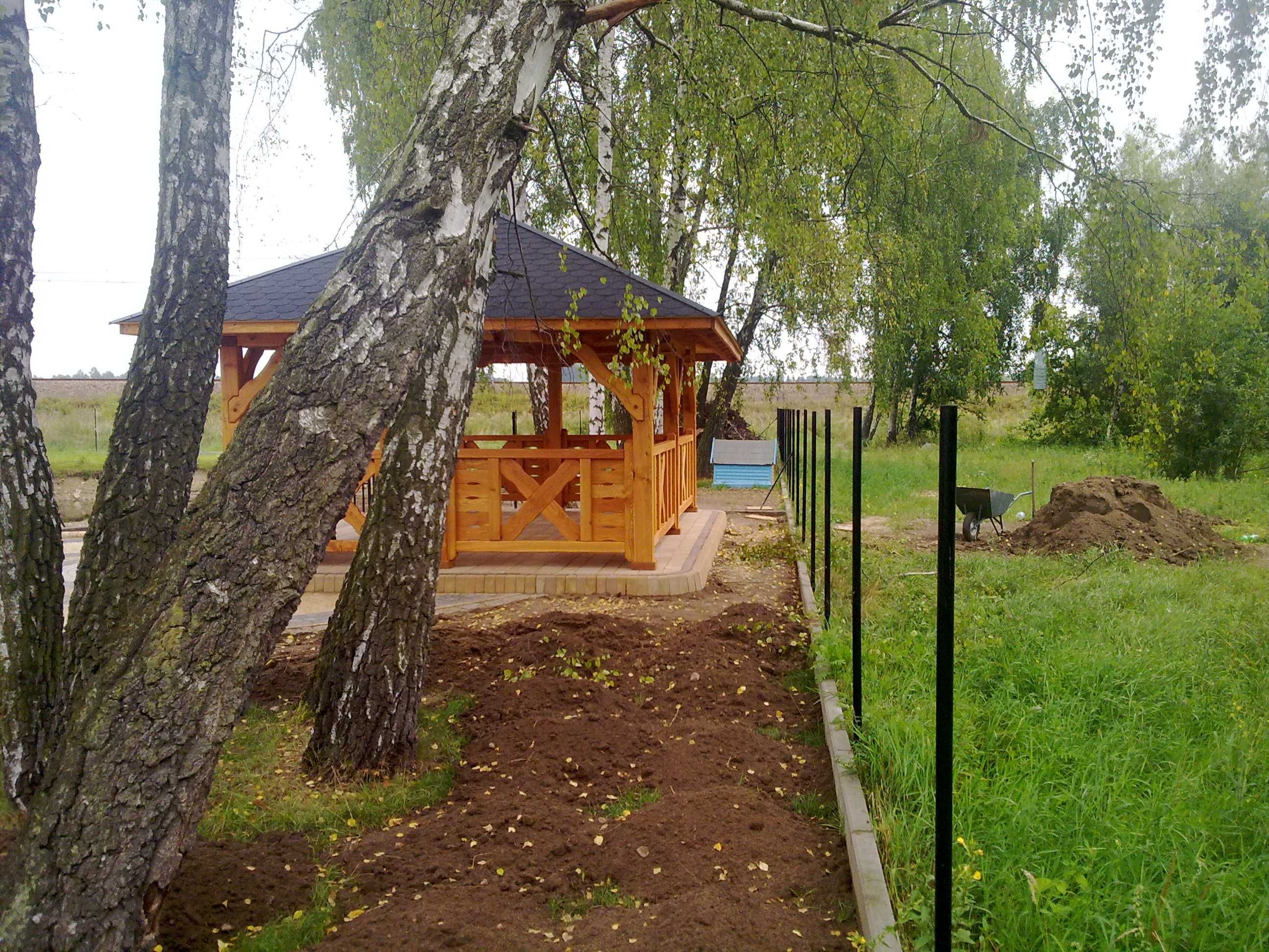 Drewniana Altana Altanka ogrodowa modrzewiowa 4x6 meble ogrodowe