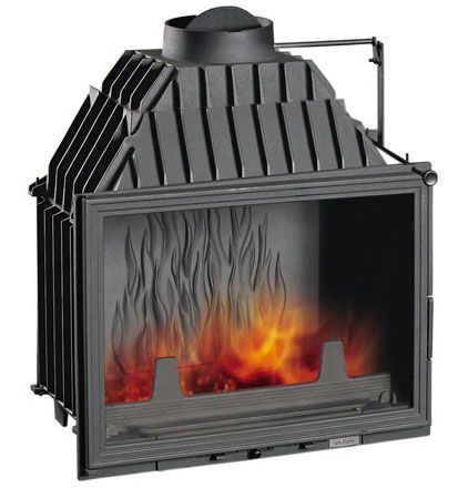 Каминная топка 16 квт полный фарш:двойнаякамера,самоочищение стекла