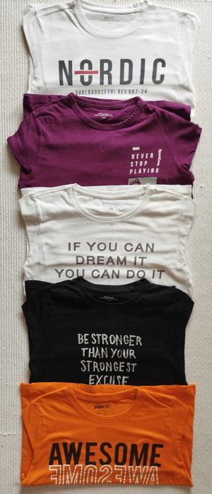 RESERVED_roz. 146 cm_zestaw 5 bluzek_longsleeve_długi rękaw_paka