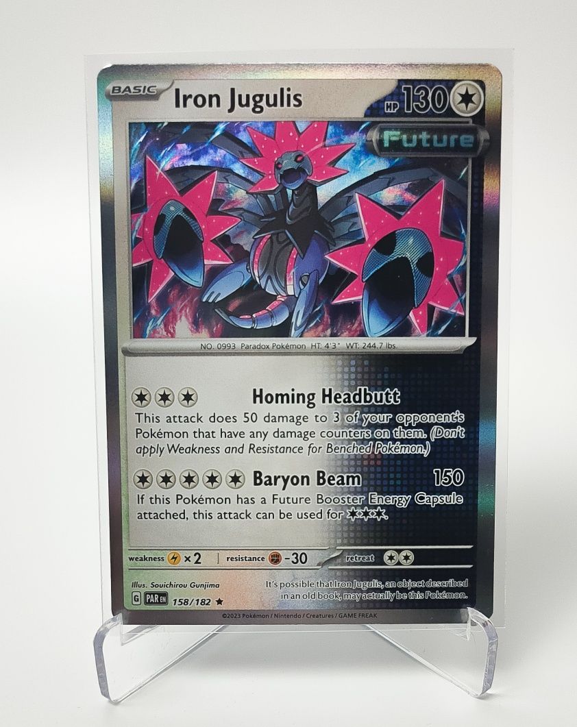 Iron Jugulis 158/182 holo karta pokemon Paradox Rift